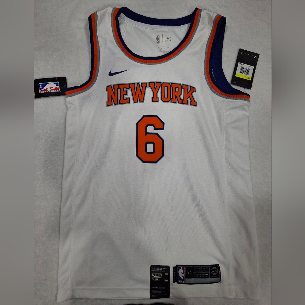 New York Basketball Jersey - White and Orange